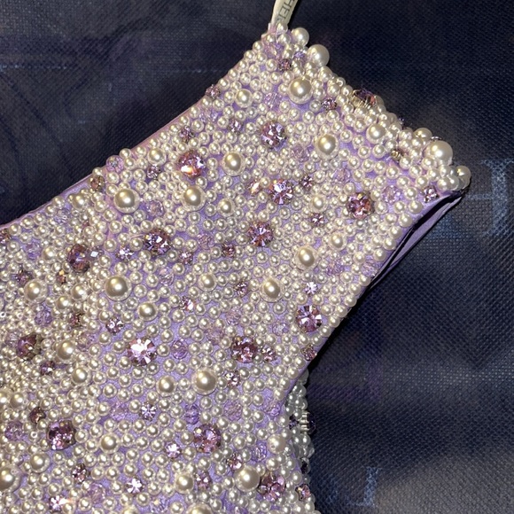 Sherri Hill Size 2 Purple Prom / Formal Two Piece Dress with POCKETS! - Picture 8 of 8